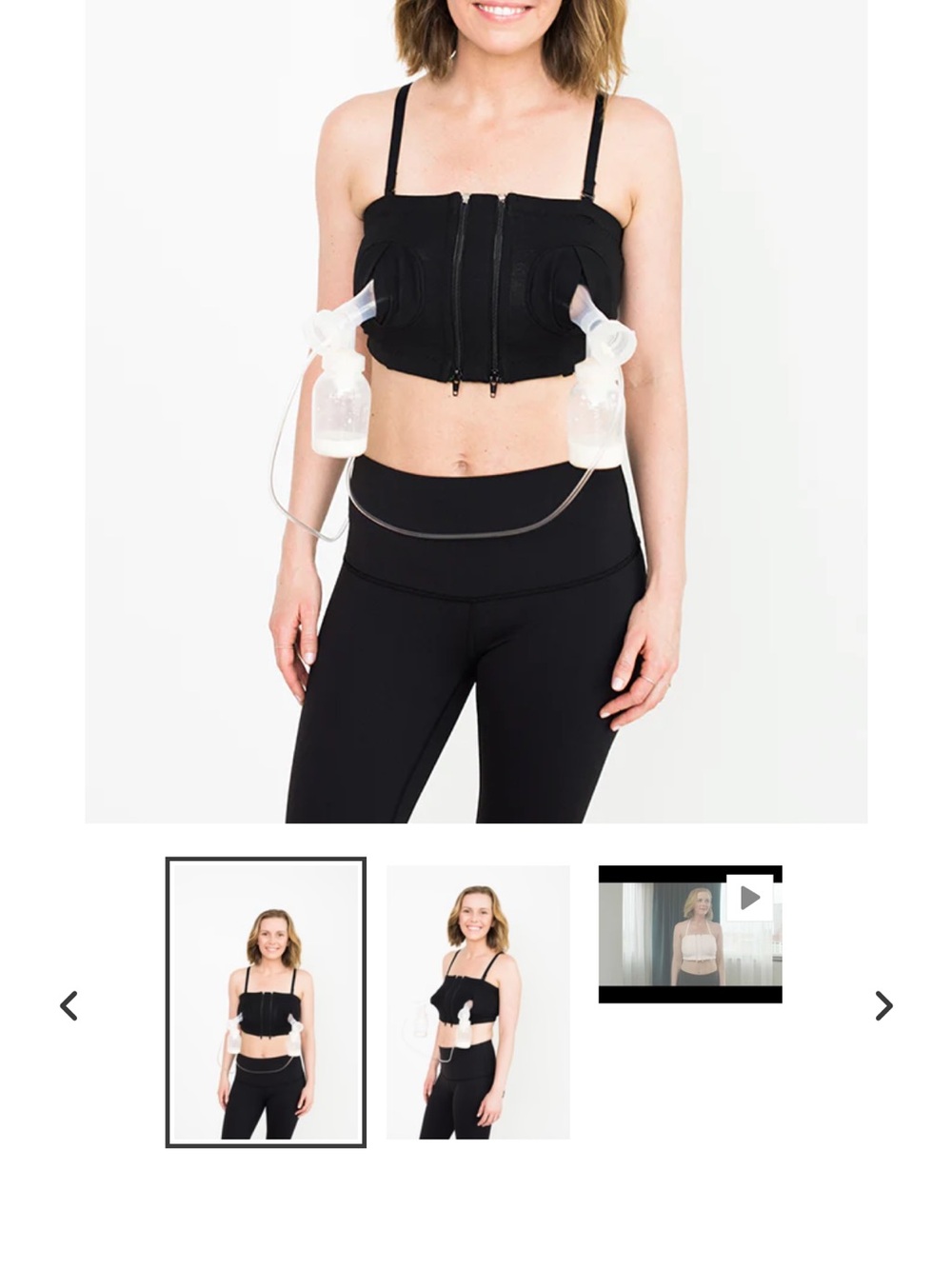 Simplewishes Black Hands-Free Pumping Camisole with Adjustable Straps